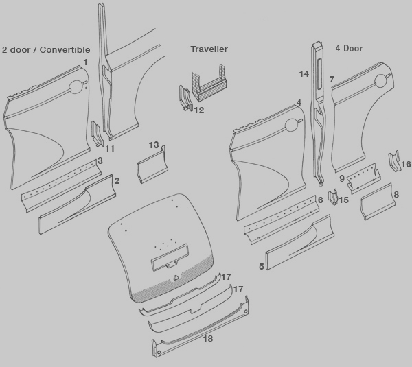 CLASSIC CAR PANELS - BODY PANELS